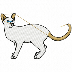 Cats Embroidery Design 8